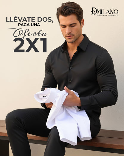 Camisa elastizada Demilano® Calce perfecto, tela europea. (Oferta 2X1)