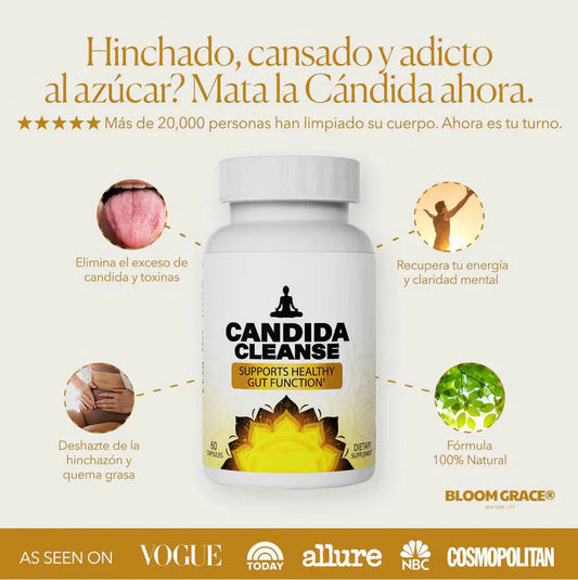 Cándida Cleanse®- Controla Antojos, Desinflama Abdomen y Combate Cansancio